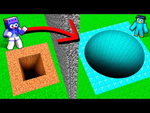 COMPETENCIA de TUNELES de 10 Segundos Vs 1 Hora en Minecraft!