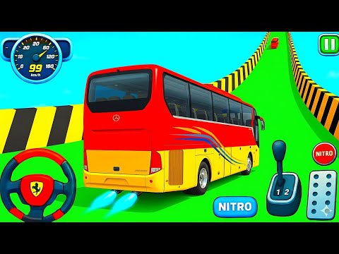 Mega Ramp Bus Racing 3D - Ultimate Extreme Bus Stunt Simulator Game - Android Gameplay Ep 52