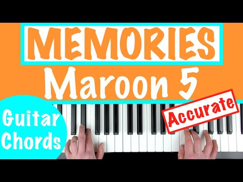 MEMORIES - Maroon 5 Piano Tutorial [chords accompaniment]