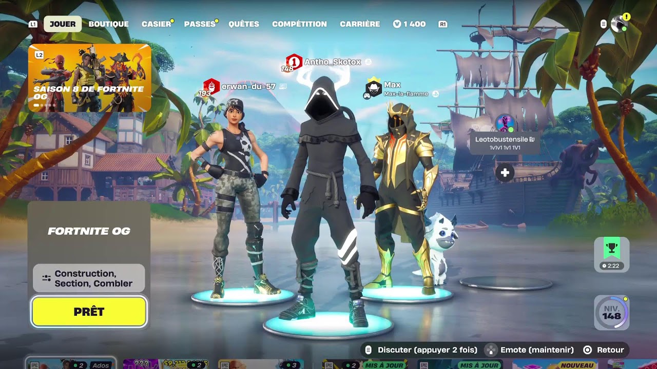 Live Fortnite avec les abos