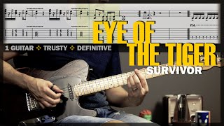 Download lagu Eye of the Tiger | Guitar Cover Tab | Solo Lesson | Backing Track w/ Vocals 🎸 SURVIVOR / ROCKY THEME mp3
