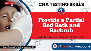 How to Provide a Partial Bed Bath and Backrub | CNA Skills for Prometric Exam
