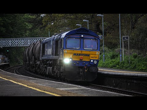 (HD) GBRf (Maritime) class 66727 works 6B57 & 0W57 at Sandling 21/05/21!