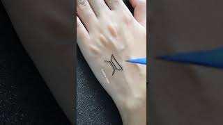 Unique BTS Henna Tattoo💜🫶 #mehndi #tattoo