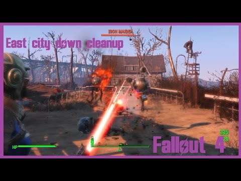 Fallout 4 - East City Downs clean up (with Gatling laser)