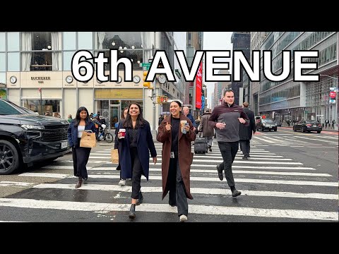 NEW YORK CITY Walking Tour [4K] - 6th AVENUE