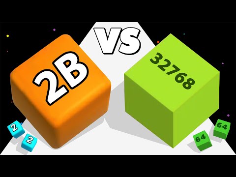 JELLY CUBE RUN 2048 /vs SNAKE CUBE MERGE ∞ ASMR Gameplay Android iOS • Satisfying Mobile Games