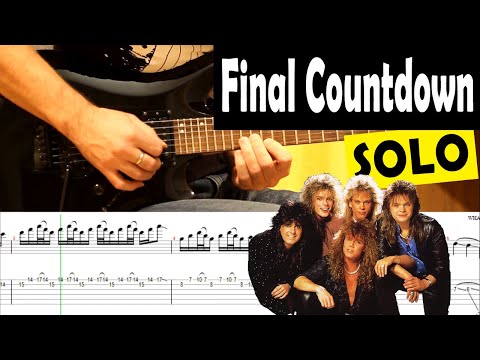 [TAB] The Final Countdown SOLO Guitar Lesson - Europe | Slow Tempo Guitar Tutorial