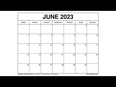 Printable June 2023 Calendar Templates with Holidays - VL Calendar