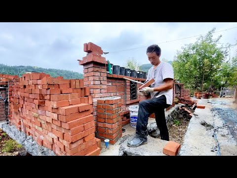 Old House Renovation Episode 66 | Today, We Finished the Wall on One Side of the Side Yard!