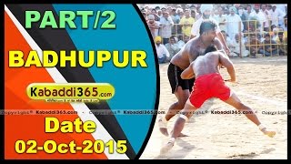 (1) Badhupur (Hoshiarpur) Kabaddi Tournament 2 Oct 2015