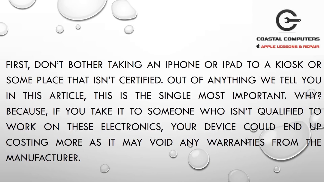 The Least You Should Know About iPad, iPhone and MAC Computer Repair | Coastal Computers