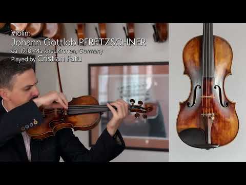 (sold) Johann Gottlob PFRETZSCHNER violin, circa 1810, GERMANY / Cristian Fatu / Metzler Violin Shop