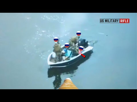 Ukrainian FPV Drones Take Out Russian Troops on Boats Attempting to Cross Dnieper River