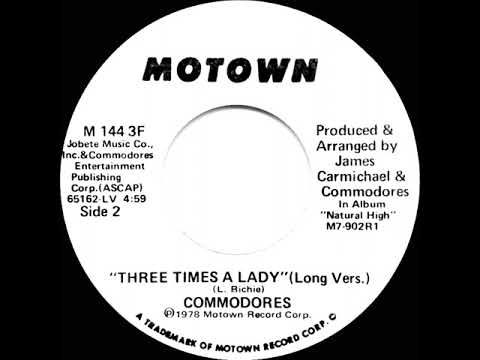 1978 Commodores - Three Times A Lady (stereo radio promo 45--5-minute edit)