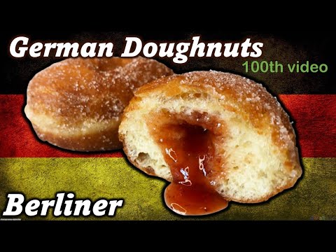 German doughnuts recipe / strawberry jelly donuts recipe - BERLINER #100