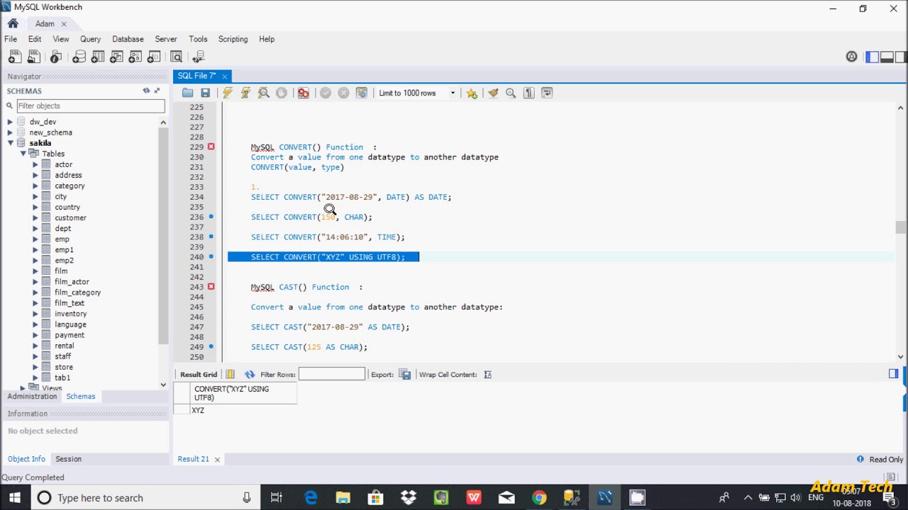 MySql 30 | CONVERT and CAST Functions in MySql