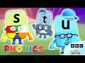 Phonics - Learn to Read | Letters S, T, U | Alphablocks