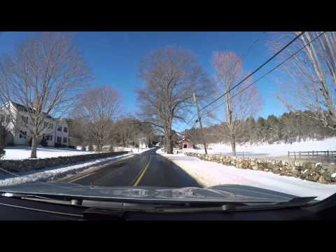Driving around Sherborn MA after snowfall 1/24/16