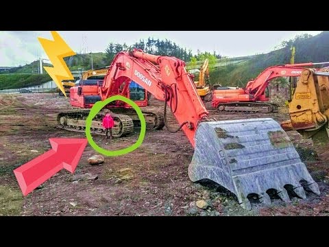 CHILDREN huge machines for construction work Bulldozer Excavator Truck Tractor BIG crusher
