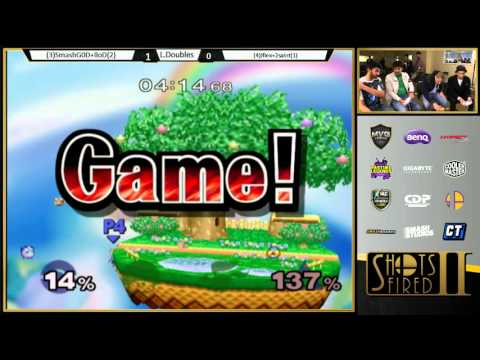 Shots Fired 2 - SmashGOD & lloD vs Jflex & 2Saint - Top 8 - Melee