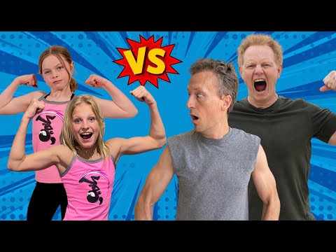 Dads VS Daughters! Who is Stronger? Payton & Salish Team Up!