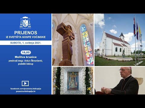 Snimka prijenosa molitve krunice iz svetišta Gospe Voćinske