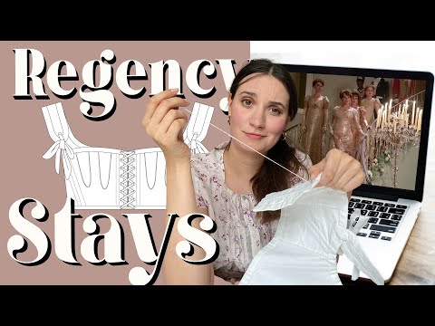 Making a Bridgerton inspired corset (drafting and handsewing process)