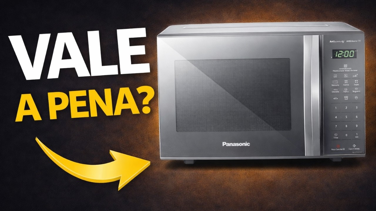 Miniatura da avaliação em vídeo de Micro-ondas Panasonic NN-ST55LMRU 27L Prata 220V
