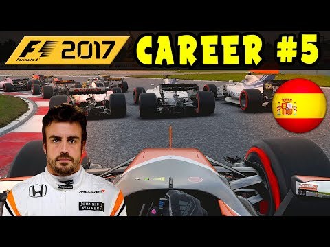 F1 2017 CAREER MODE PART 5 - SPAIN GP  - McLAREN HONDA | EXCLUSIVE | INTERACTIVE LIVE STREAM