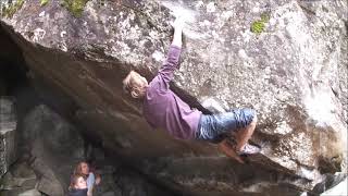 Video thumbnail of Mr. Elegant, 8a+. Magic Wood