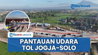 Penampakan Udara Gerbang Tol Fungsional Purwomartani di Sleman Jogja, Pengemudi Mulai Berdatangan