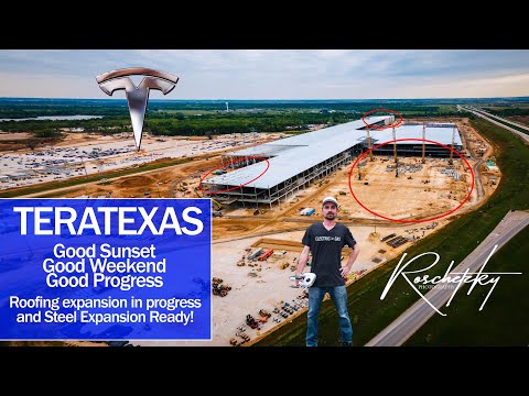 #GigaTexas #TeraTexas Tesla 4680 #Cybertruck Factory Update: Good Sunset Good Friday Good Weekend