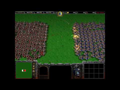 100 Demolisher Vs 100 Meat Wagon (100 vs 100 Footage) (Warcraft 3)