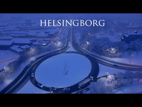 First Snow in Helsingborg | Cinematic Winter Drone Film | 4K