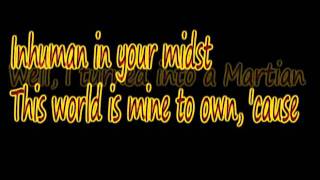 i turned to a martian (lyrics)