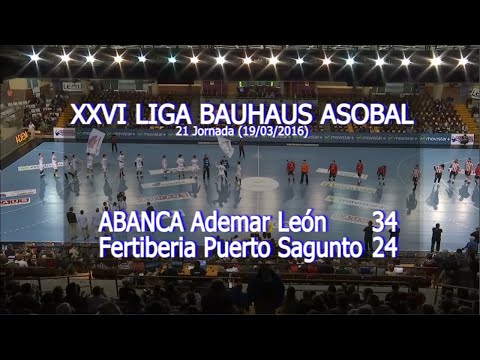 LIGA BAUHAUS ASOBAL J21 ABANCA Ademar León - Fertiberia P. Sagunto 34 - 24