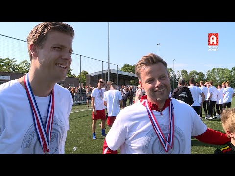 Jarno Verweij en Gert Labots na kampioenschap Koudekerk
