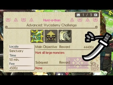 MHGU - Village 10★ "Advanced: Wycademy Challenge" [Guild Style Long Sword & Palicoes]