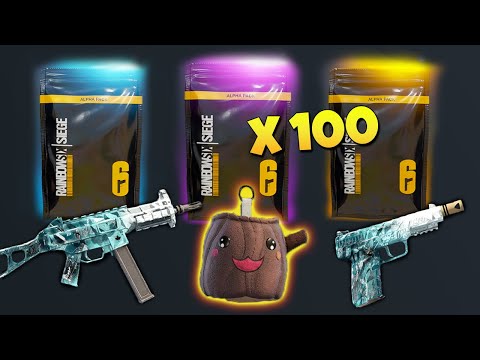 100 Alpha Pack Opening - Lucky Black Ice Skins Opening - Rainbow Six Siege