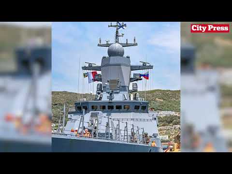 Russian corvette flies SA flag upside down as controversial naval exercises begin