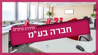 חברה בע"מ - הקמה ושלבים