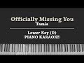 Officially Missing You (LOWER KEY PIANO KARAOKE) Tamia with Lyrics