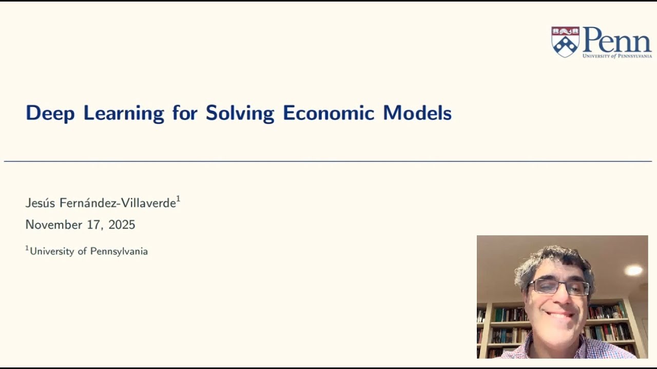Jesús Fernández-Villaverde – Deep learning for solving economic models