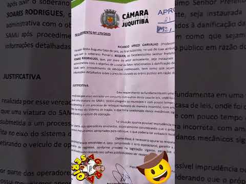 REPÓRTER DO MATO ENCONTRO O PEDIDO DE SINDICÂNCIA NO LUGAR AONDE ERA PARA ESTAR A SAMU NOVINHA QUE DESTRUÍRAM