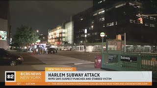 Man punched, stabbed at Harlem subway station