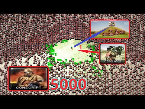 1 Desolator vs 5000 Conscripts  - On The Hill - Red Alert 2