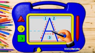 How to Write English Alphabet Uppercase Letters with Letter Sounds | Handwriting and Phonics