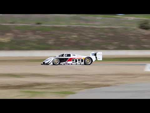 Laguna Seca Velocity Invitational 11/13/21 Porsche 962 passed by Toyota Eagle MkIII