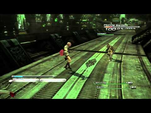 Final Fantasy XIII - Any% Tutorial - Ch1 Fight 2 (Pantheron & PSICOM Warden)